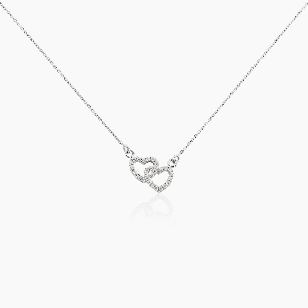 Collier Loving Argent Blanc Oxyde De Zirconium - Colliers avec pierres Femme | Marc Orian