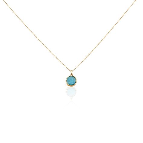Collier Plaqu&eacute; Or Neassa Amazonite - Colliers avec pierres Femme | Marc Orian