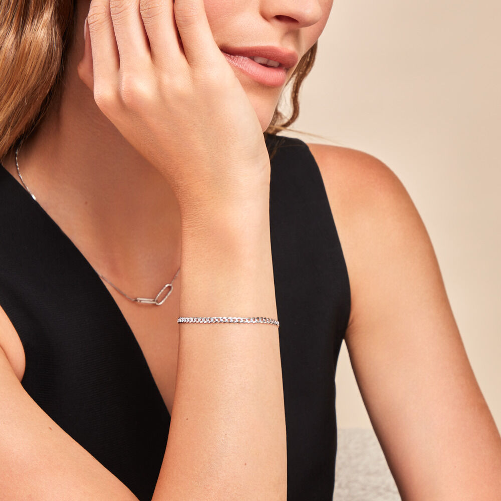 Bracelet Maille Nohane Argent Blanc - Bracelets mailles Femme | Marc Orian