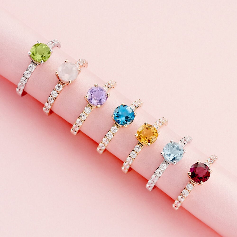 Bague Or Rose Monroe Quartz Oxydes De Zirconium - Bagues avec pierre Femme | Marc Orian