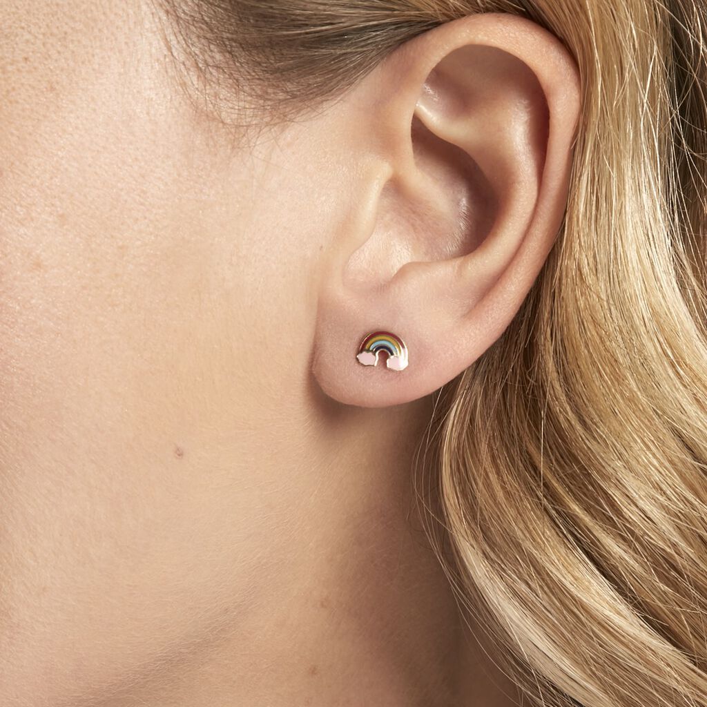 Boucles D'oreilles Puces Raine Or Jaune - Clous d'oreilles Enfant | Marc Orian