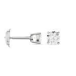 Boucles D'oreilles Puces Victoria Or Blanc Diamant - Puces Famille | Marc Orian