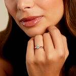 Bague Vicoeuria Ld Platine Blanc Diamant Synth&eacute;tique - Solitaires Femme | Marc Orian