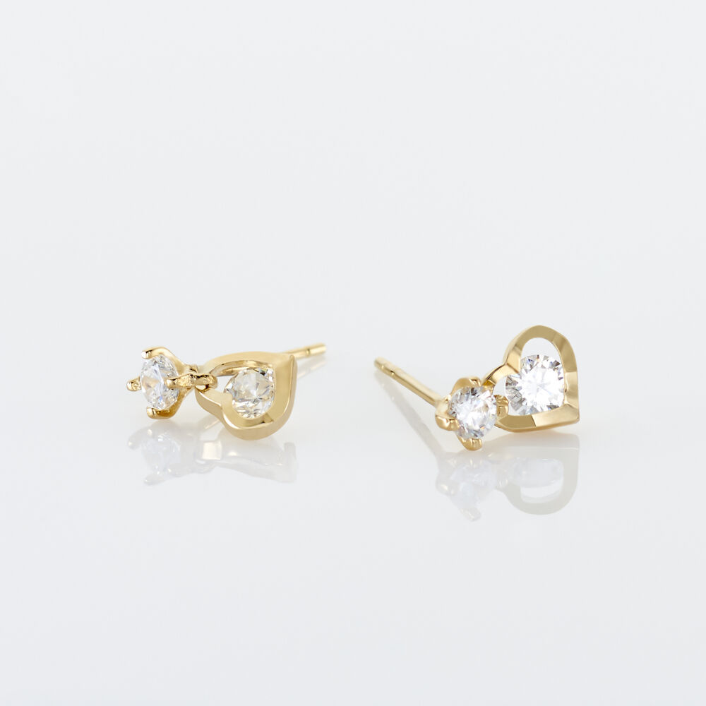Boucles D'oreilles Pendantes Ludyvine Or Jaune Oxyde De Zirconium - Pendantes Femme | Marc Orian