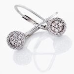 Boucles D'oreilles Pendantes Or Blanc Roshanara Diamants - Pendantes Femme | Marc Orian