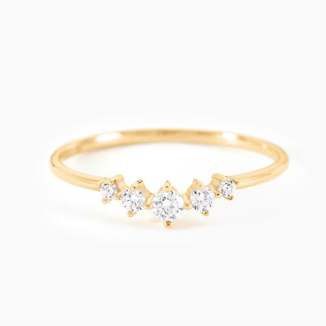 Bague Illumia Or Jaune Oxyde De Zirconium - Solitaires Femme | Marc Orian