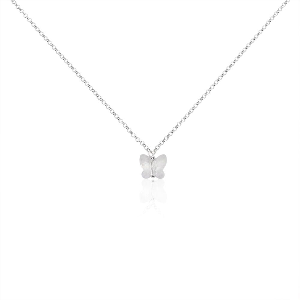 Collier Argent Blanc Patriki Cristal De Swarovski - Colliers avec pierres Femme | Marc Orian