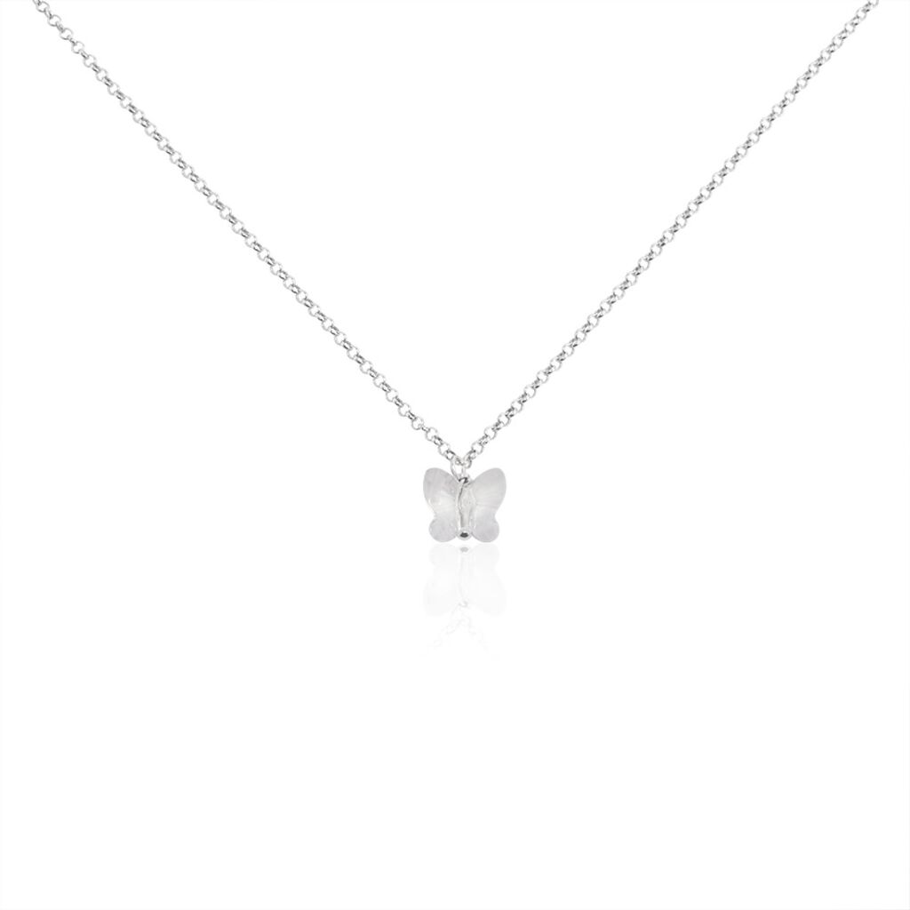Collier Argent Blanc Patriki Cristal De Swarovski - Colliers avec pierres Femme | Marc Orian
