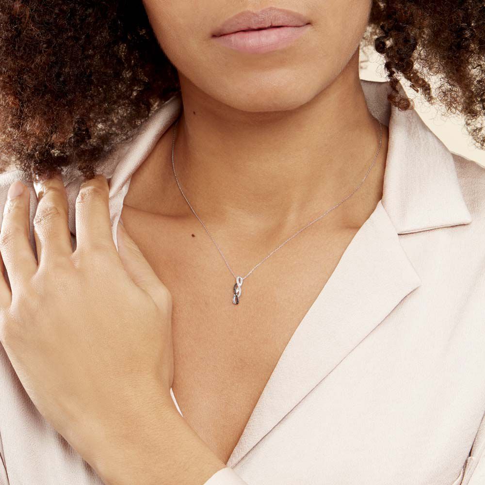 Collier Callune Or Blanc Diamant - Colliers avec pierres Femme | Marc Orian
