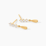 Boucles D'Oreilles Pendantes Johanie Or Jaune Oxyde De Zirconium - Pendantes Femme | Marc Orian