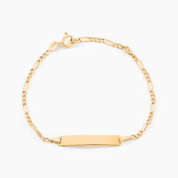 Bracelet Identite Bebe Or Jaune Bartolomee