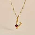 Pendentif Helidie Coccinelle Lettre Or Jaune - Pendentifs Enfant | Marc Orian