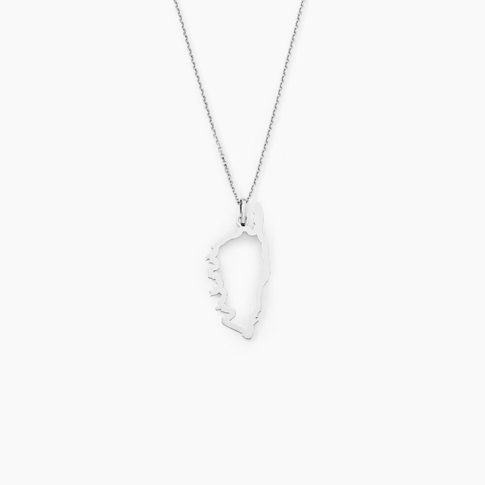 Pendentif Corsica Or Blanc - Pendentifs Famille | Marc Orian