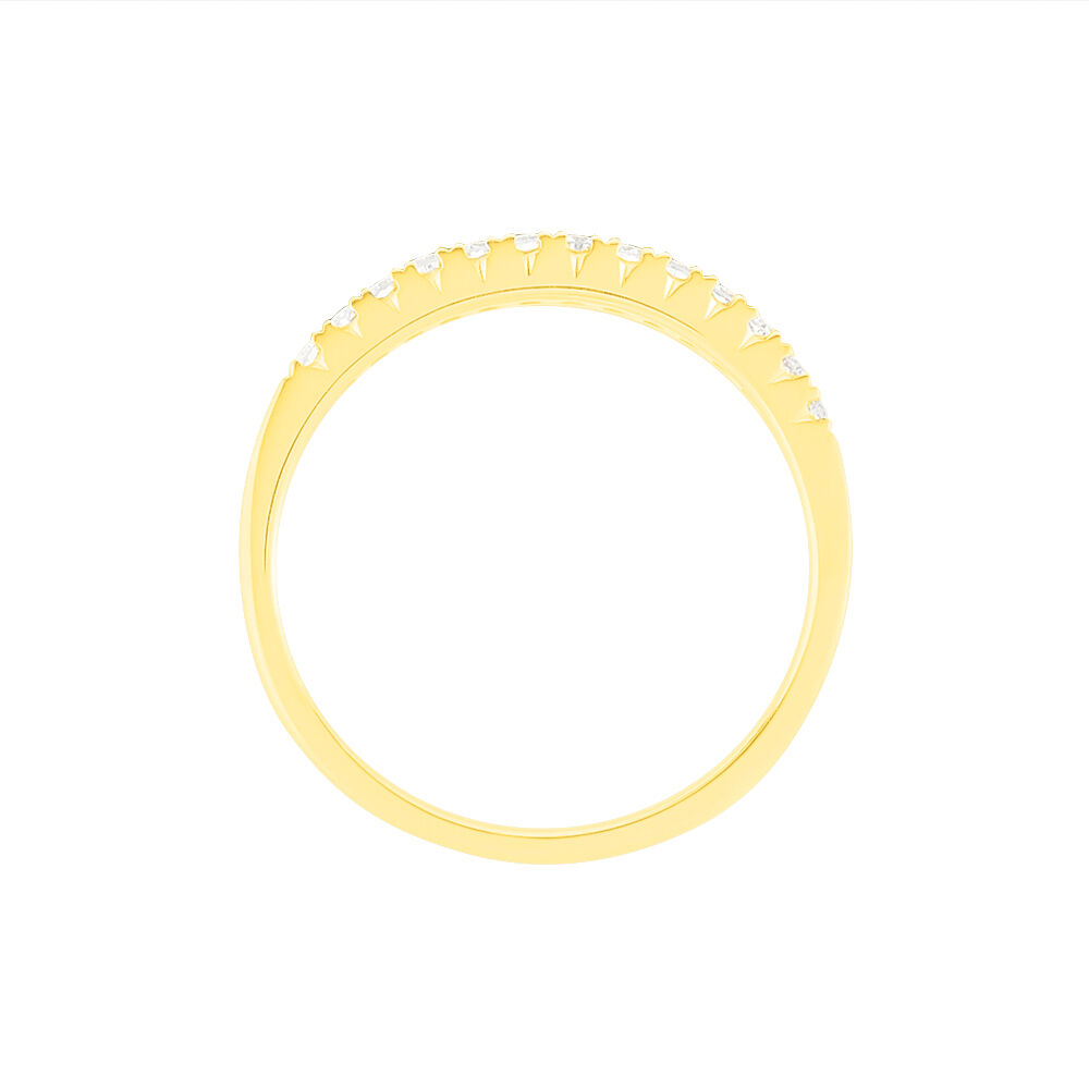 Alliance Pristina Or Jaune Diamant - Alliances avec pierres Femme | Marc Orian