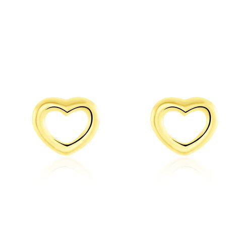 Boucles D'oreilles Puces Anne-maudae Coeurs Or Jaune - Puces Femme | Marc Orian