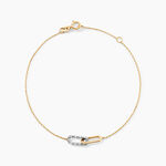 Bracelet Liaisons Precieuses Or Jaune Diamant - Bracelets Anneaux Entrelaces Femme | Marc Orian