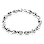 Bracelet Carrus Maille Grain De Cafe Argent Blanc - Bracelets mailles Homme | Marc Orian