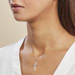 Pendentif Benny Croix Ciselee Or Bicolore - Pendentifs Famille | Marc Orian