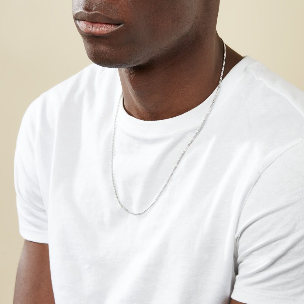 Collier Casper Argent Blanc - Chaines Homme | Marc Orian