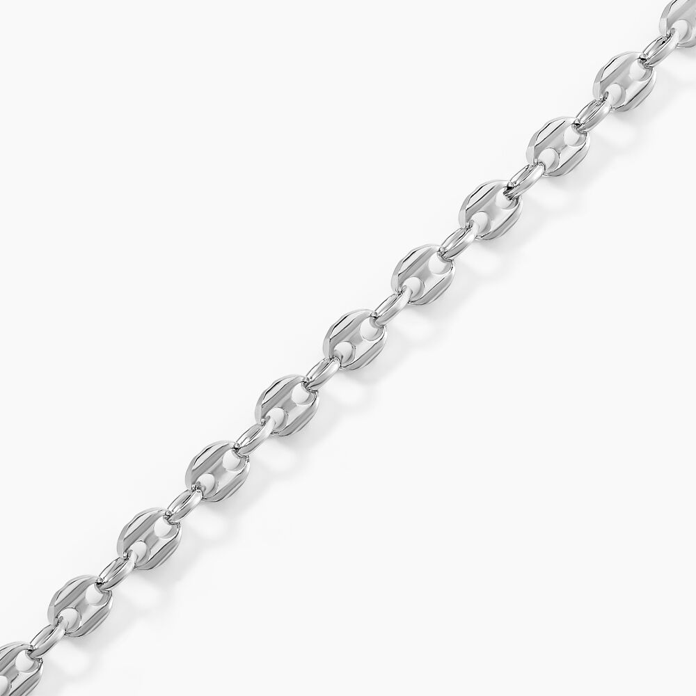 Bracelet Carrus Argent Blanc - Bracelets mailles Homme | Marc Orian
