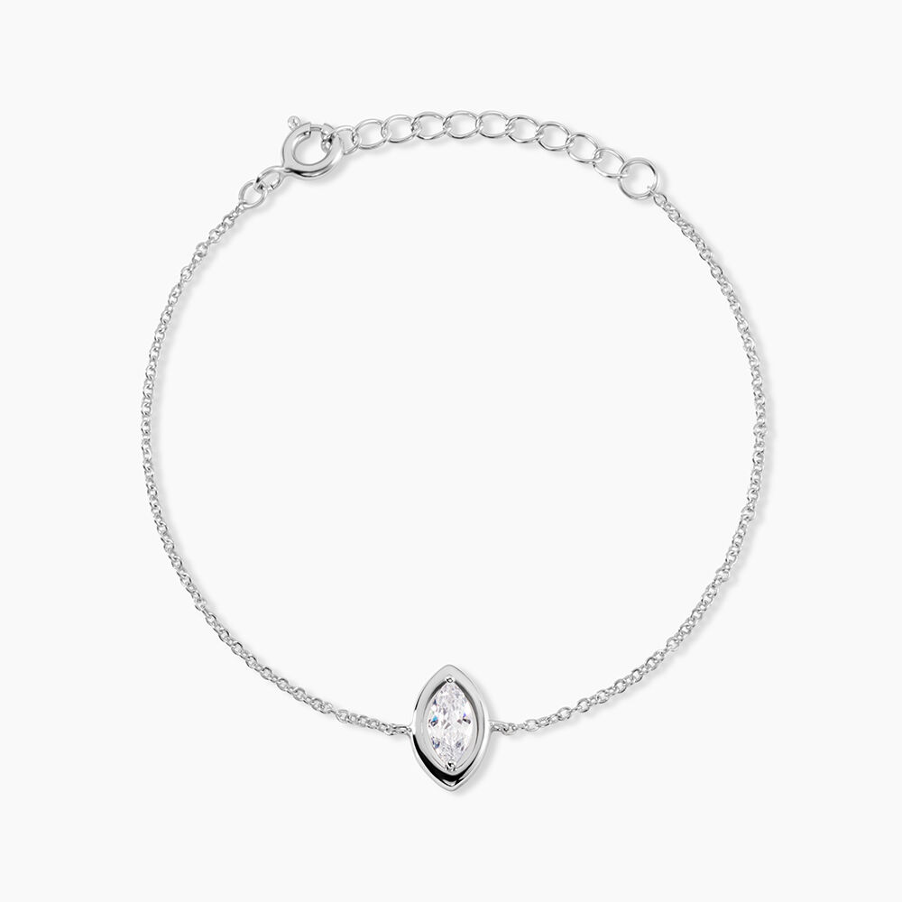 Bracelet Arone Argent Blanc Oxyde De Zirconium - Bracelets fantaisie Femme | Marc Orian