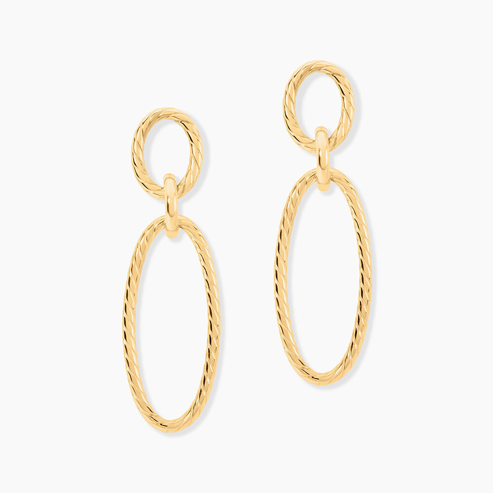 Boucles D'Oreilles Pendantes Franklyn Or Jaune - Pendantes Femme | Marc Orian