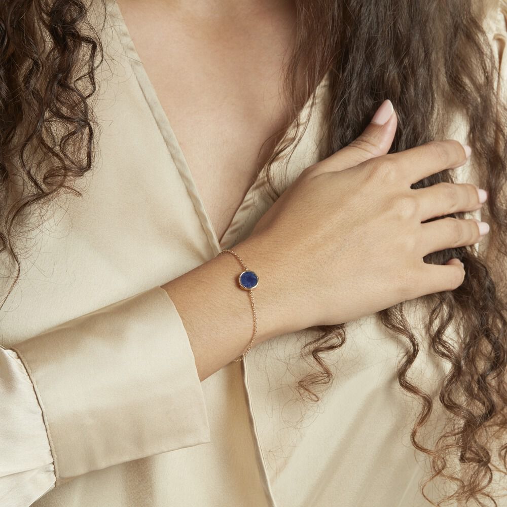 Bracelet Plaqué Or Neassasodalite - Bracelets Medailles Femme | Marc Orian