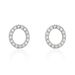 Boucles D'oreilles Puces Argent Blanc Umbria Oxydes De Zirconium