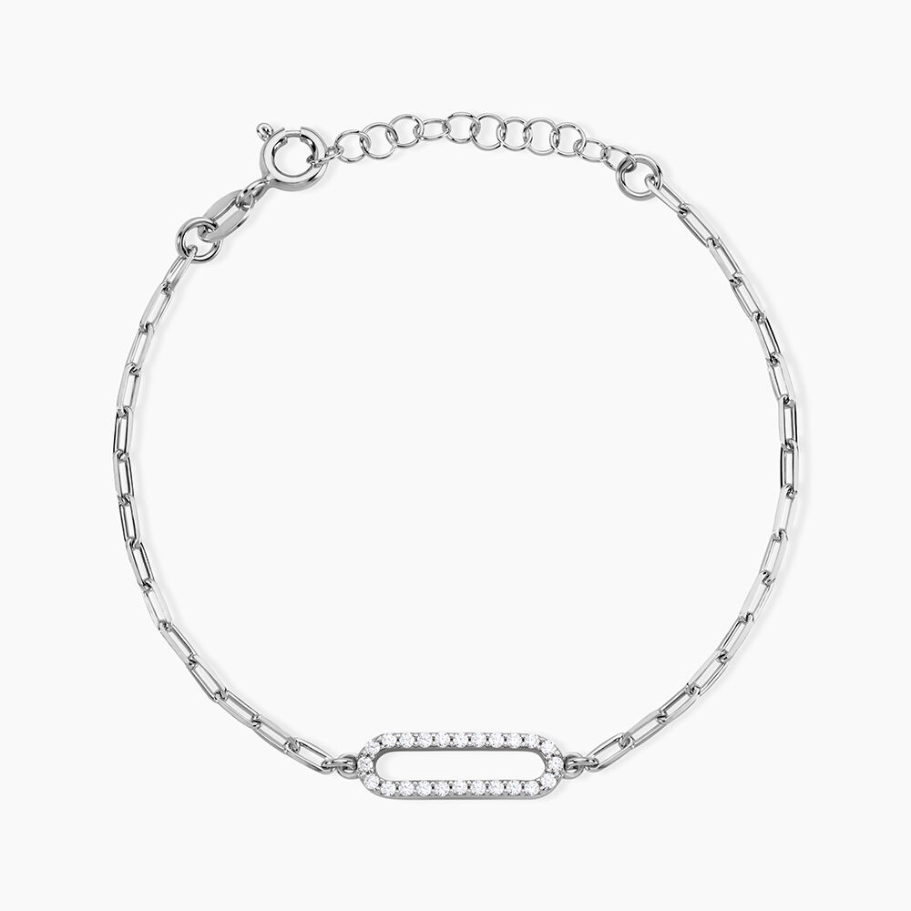 Bracelet Isabel Argent Blanc Oxyde De Zirconium - Bracelets fantaisie Femme | Marc Orian