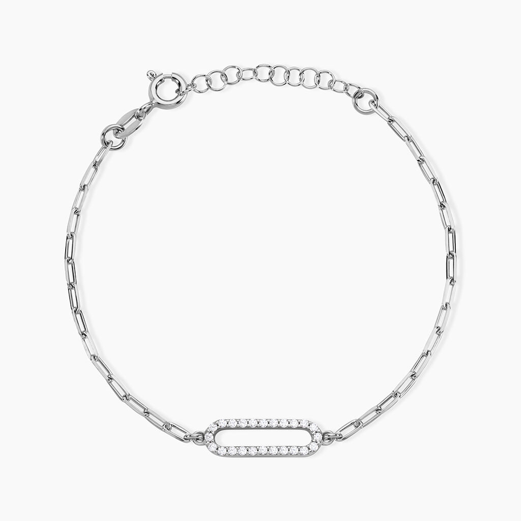 Bracelet Isabel Argent Blanc Oxyde De Zirconium - Bracelets fantaisie Femme | Marc Orian