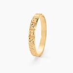 Alliance Marya Carree Diamantee Ruban Plat Or Jaune - Alliances duo Unisex | Marc Orian