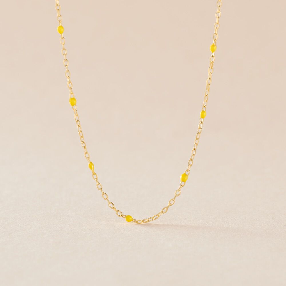 Collier Molly Argent Jaune - Colliers fantaisie Femme | Marc Orian