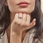 Bague Loriane Or Jaune Amethyste Et Oxyde De Zirconium - Bagues pierres fines Femme | Marc Orian