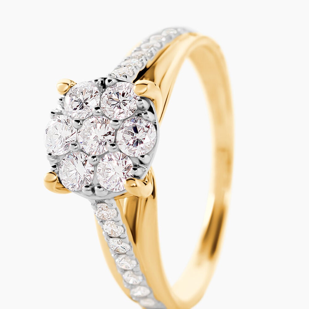 Bague Kate Or Jaune Diamant Synth&eacute;tique - Parures de mariage Femme | Marc Orian