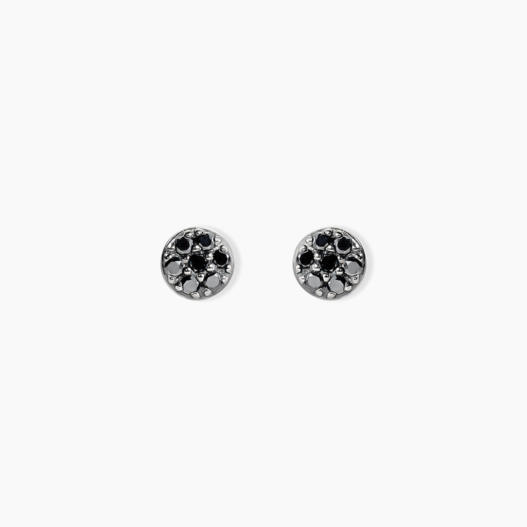 Boucles D'oreilles Puces Teani Or Blanc Diamant - Puces Femme | Marc Orian