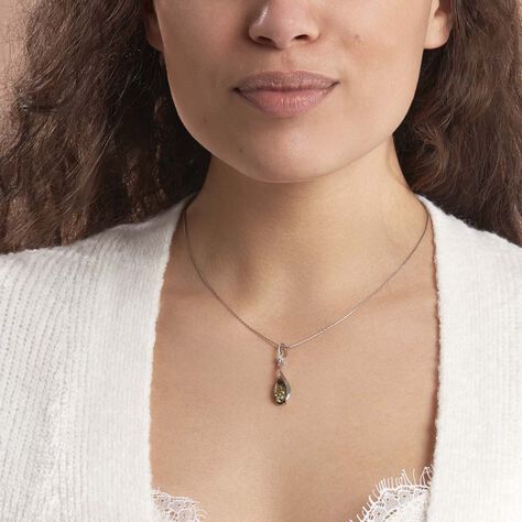 Collier Argent Blanc Odilon Ambre - Colliers Femme | Marc Orian