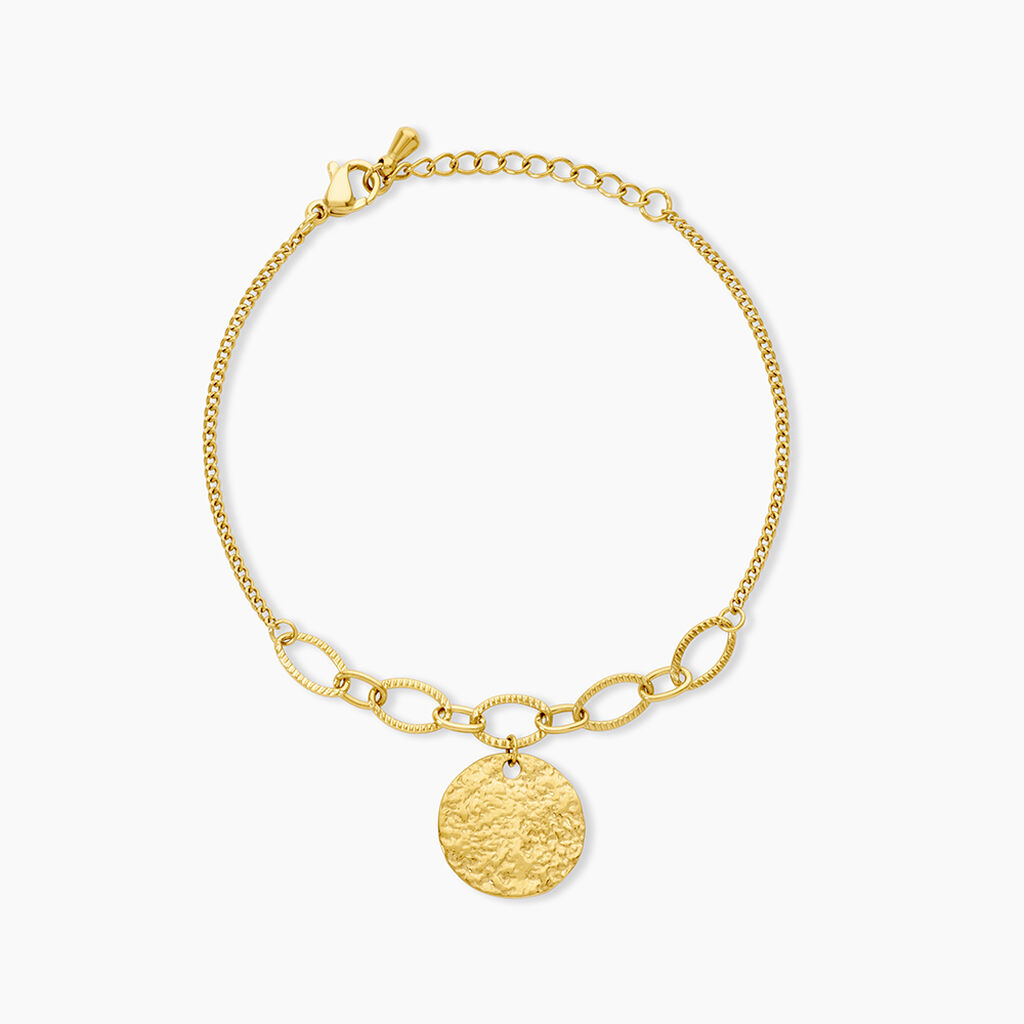 Bracelet Mila Acier Dor&eacute; - Bracelets Medailles Femme | Marc Orian