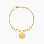 Bracelet Mila Acier Dor&eacute; - Bracelets Medailles Femme | Marc Orian
