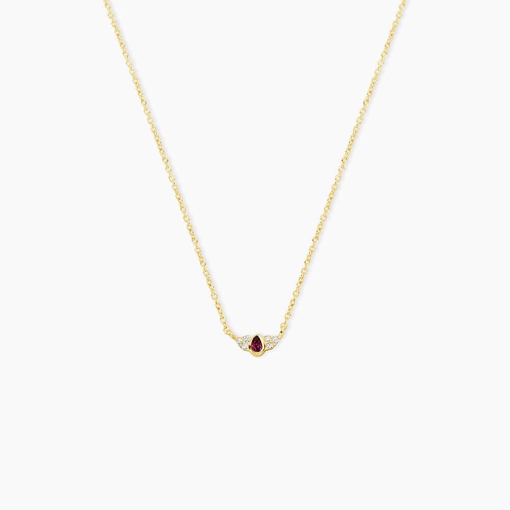 Collier Poem Argent Jaune Rhodolite Oxyde De Zirconium - Colliers avec pierres Femme | Marc Orian