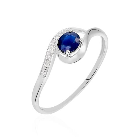 Bague Sagesse Or Blanc Saphir Et Diamant - Solitaires Femme | Marc Orian