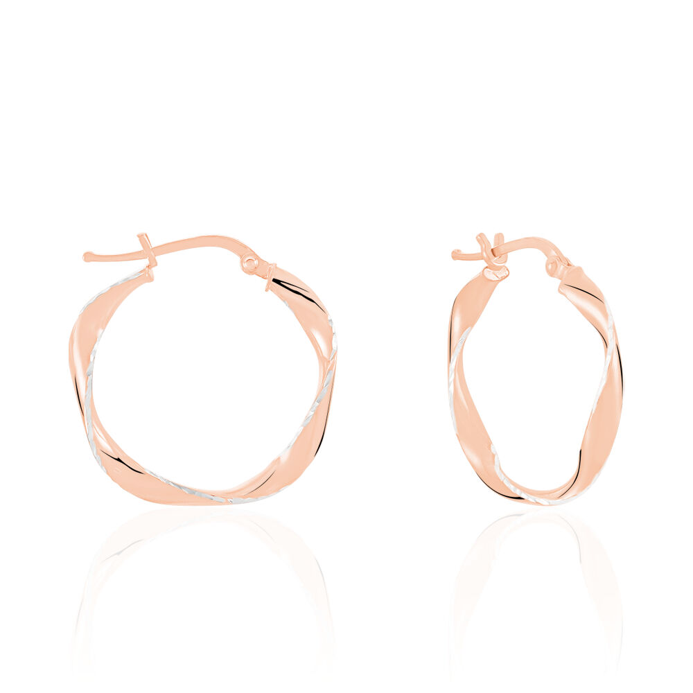 Créoles Argent Rose Alieno - Créoles Femme | Marc Orian
