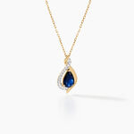Collier Or Jaune Angelika Saphir - Colliers avec pierres Femme | Marc Orian