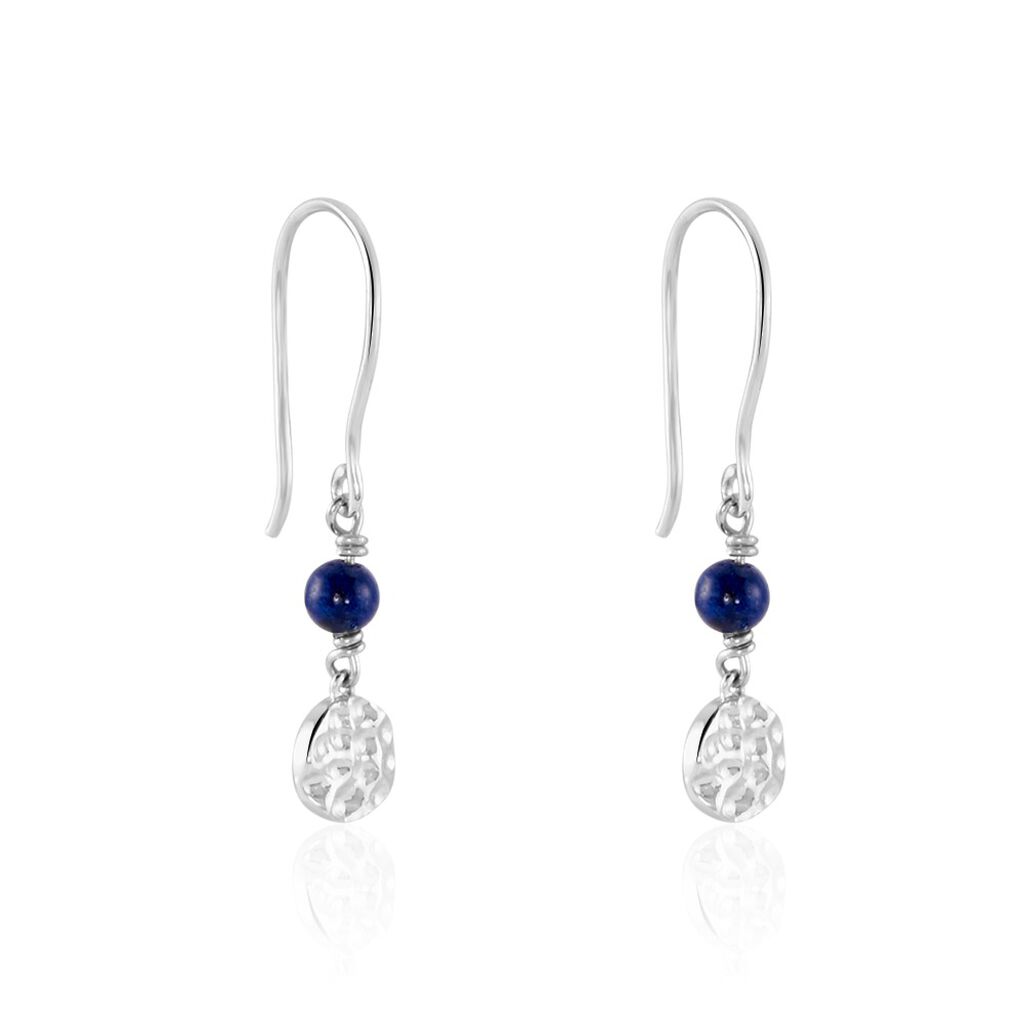 Boucles D'oreilles Pendantes Argent Kutrun Lapis Lazuli - Pendantes Femme | Marc Orian