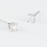 Boucles D'oreilles Puces Aphrodite Or Blanc Diamant - Puces Famille | Marc Orian