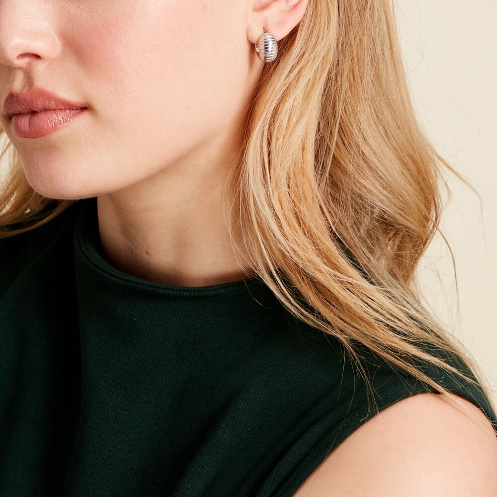 Créoles Anan Argent Blanc - Créoles Femme | Marc Orian