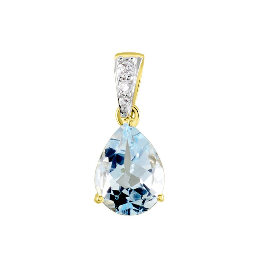 Pendentif Or Jaune Gorgel Topaze Oxydes De Zirconium - Pendentifs Femme | Marc Orian