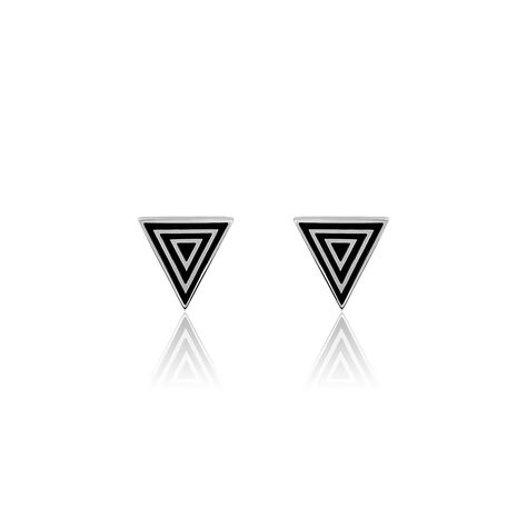 Boucles D'oreilles Puces Edith Acier Blanc - Puces Femme | Marc Orian