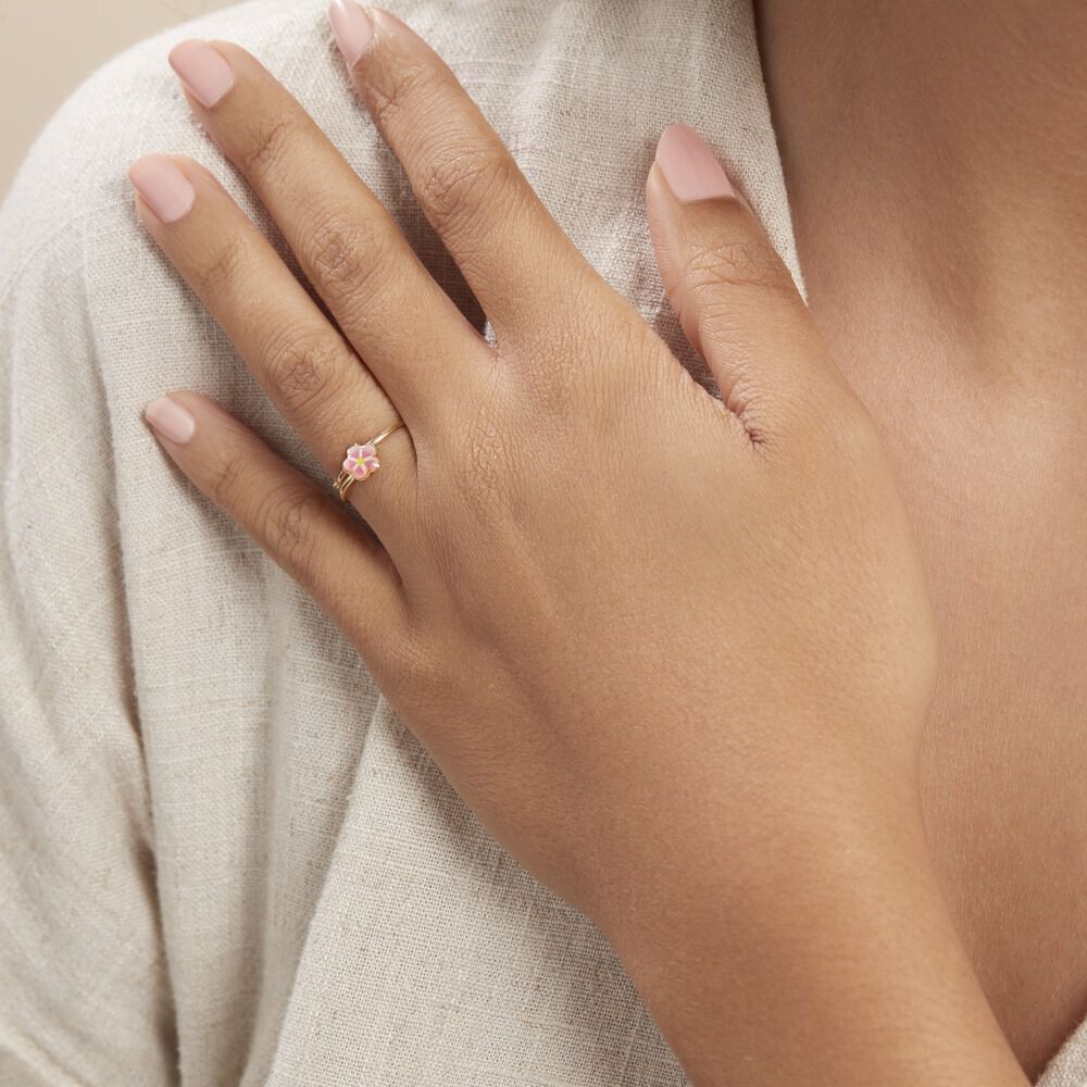 Bague Syna Fleur Or Jaune - Bagues ajustables Enfant | Marc Orian