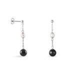 Boucles D'oreilles Pendantes Lucia Cera Argent Blanc Perle De Culture - Pendantes Femme | Marc Orian