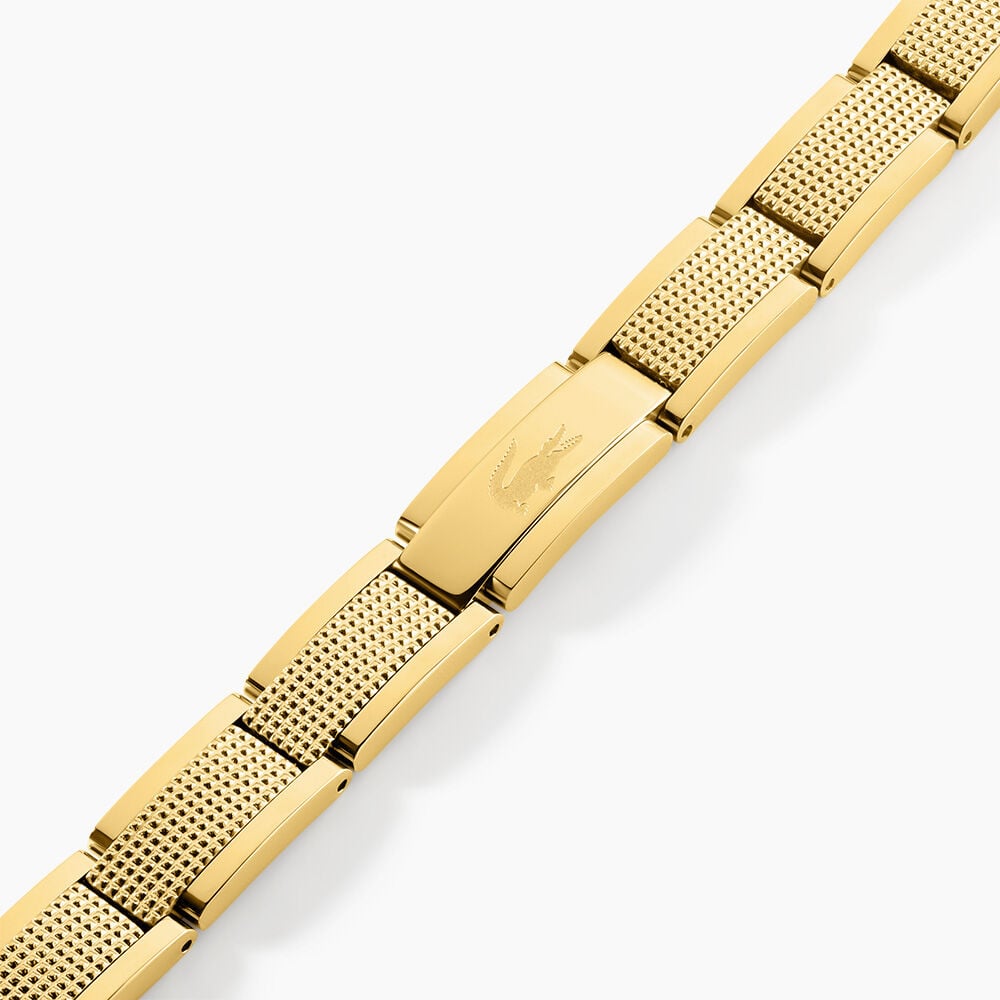 Bracelet Lacoste Stencil Acier Jaune - Bracelets cha&icirc;nes Homme | Marc Orian
